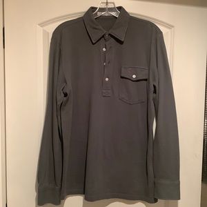 Men’s S Criquet Organic Cotton long Sleeve Polo